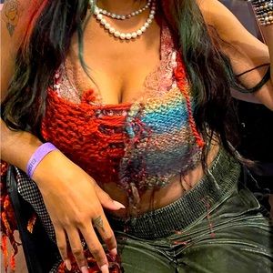 Handknit Top crochet too and made by me